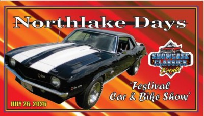 Sunday, July 26th - Northlake Days Festival Car & Bike Show in Northlake